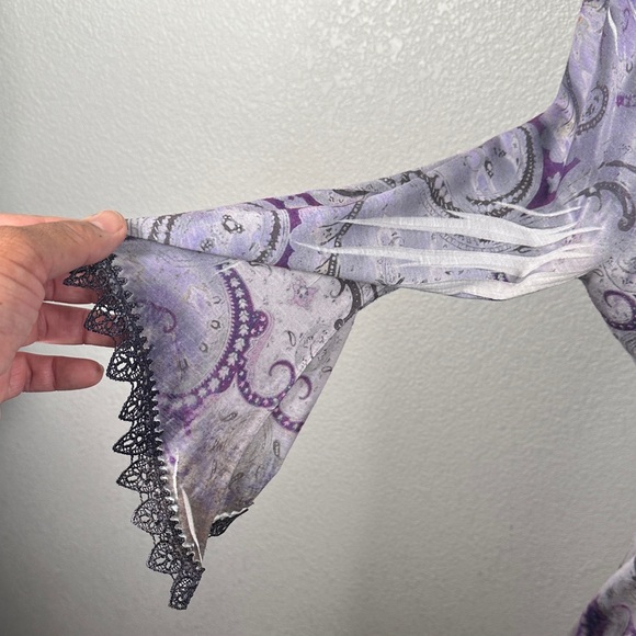 One World Y2K Purple Boho Tie Dye Fairy Goth Grunge Whimsigoth Top Size Medium - Picture 5 of 7